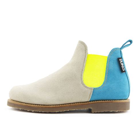 The chelsea boot dates back to the victorian era. women's two tone chelsea boots by dukes boots ...