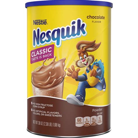 Nesquik Chocolate Powder 38 Oz Canister Powdered Drinks And Mixes