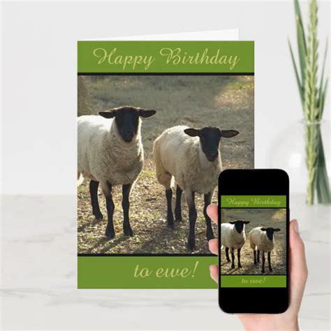 Happy Birthday To Ewe From The Flock Customizable Card Zazzle