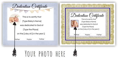 Free Baby Dedication Certificate Editable And Printable