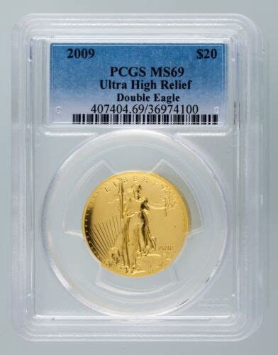 2009 20 Ultra High Relief Double Eagle Gold Pcgs Graded Ms69 W Box