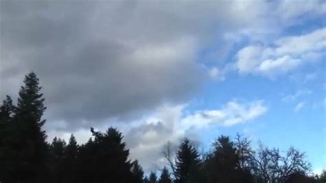 Time Lapse Video Shows Clouds And Trees Blowing In The Wind Near