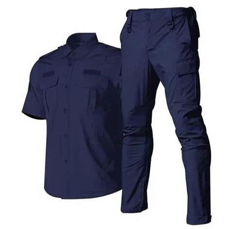 Men Poly Cotton Blue Security Guard Uniform Set At Rs 1500set In