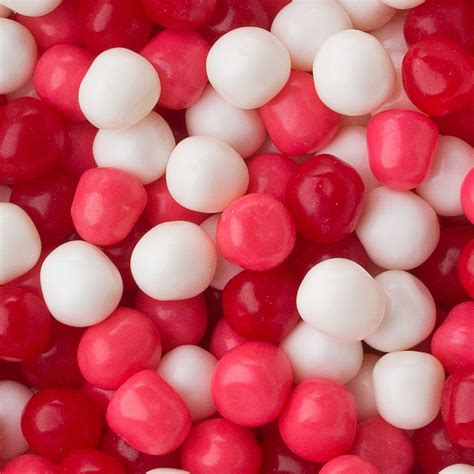 Red Pink And White Sour Balls • Fruit Sours Candy Balls • Gummies
