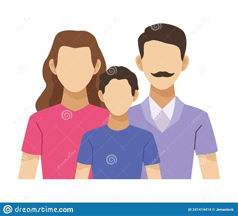 Padres E Hijos Ilustración Del Vector Ilustración De Madre 241414414