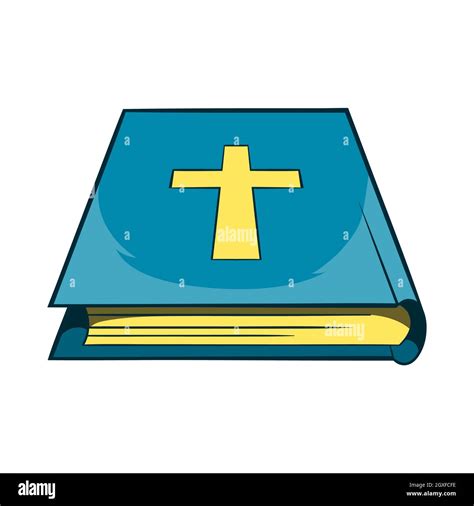 Libro De La Biblia Icono En Estilo De Dibujos Animados Aislados Sobre