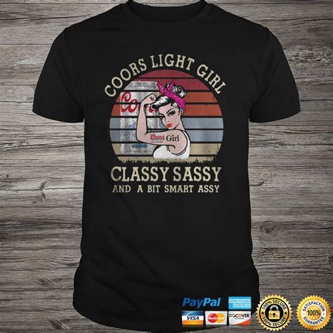 vintage coors light girl classy sassy and a bit smart assy shirt shirt