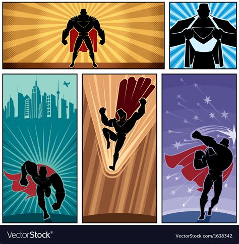 Superhero Banners 2 Royalty Free Vector Image Vectorstock