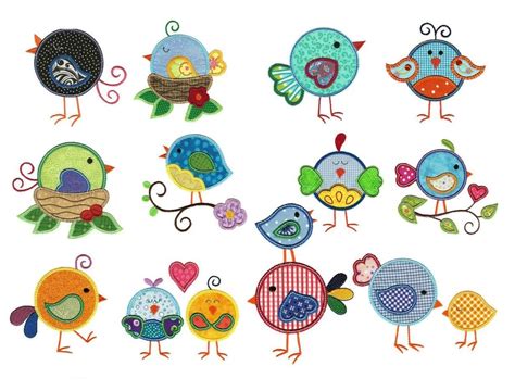 Lovebirds Birds Applique Machine Embroidery Designs Designs By Juju