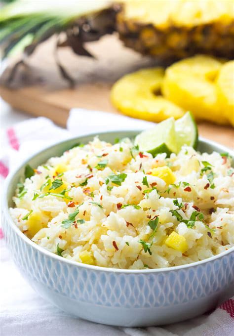 This would also be a good choice for people. Pineapple Rice (Hawaiian Rice) - Little Broken