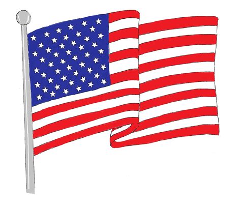 Us Flag Waving American Flag Clipart The Cliparts Clipartix