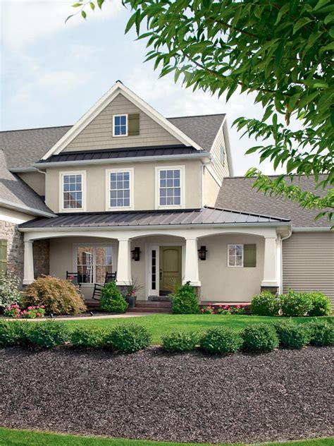 Taupe And Cream Exterior House Color Ideas