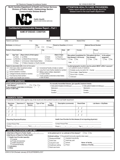 Nc Communicable Disease Reporting Form Pdf Fill Out And Sign Online Dochub