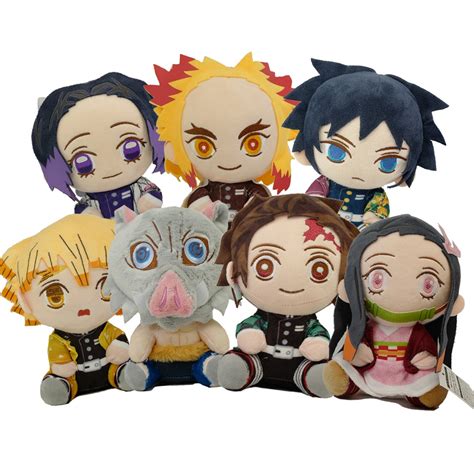 Anime Demon Slayer Plushie Giyuu Zenitsu Rengoku Muñeca Nezuko Tanjiro