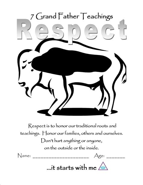 Respect Color Page Teaching Respect Indigenous