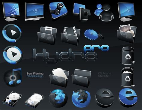 Hydropro Hp Dock Icon Set By Mediadesign On Deviantart