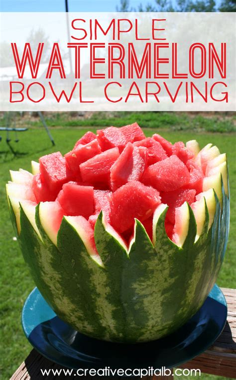 Simple Watermelon Bowl Carving From Capital B Love And Laundry