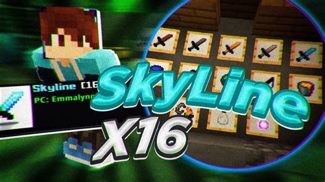 🌨skyline X16 Mcpe Pvp Texture Pack Fps Friendly🏔 Youtube