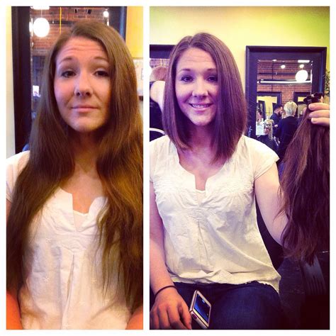 Before And After Long Hair To Long Bob Haircut And Style By Annji At