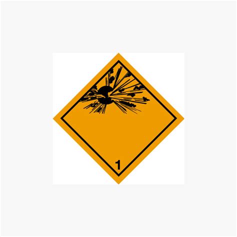 Self Adhesive 300x300mm Explosive Symbol Signs Safety Sign Uk