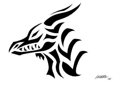 Tribal Dragon Head By Hybrid No1 On Deviantart