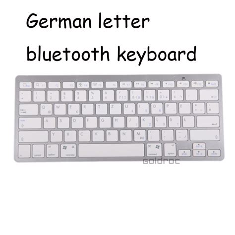 New German V30 Bluetooth Wireless White German Letter Keyboard Gaming