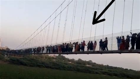 Gujarat Morbi Cable Bridge Viral Video Day Before Collapse People