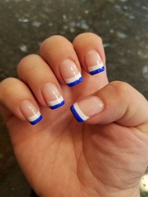 Blue Nails With White French Tip Get The Look In 2023 Fashionblog