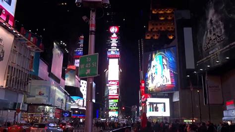 New York Broadway Street At Night Youtube