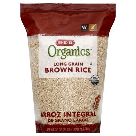 H E B Organics Long Grain Brown Rice Shop Rice And Grains At H E B