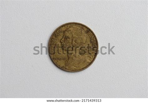 1963 Republique Francaise 20 Centimes Coin Stock Photo 2171439313