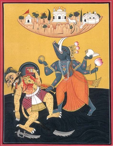 varaha incarnation of vishnu exotic india art