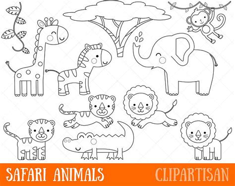 Baby Safari Animals Coloring Pages George Appletons Toddler Worksheets