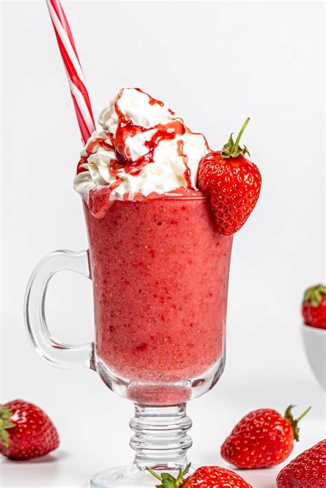 Strawberry Smoothie With Whipped Cream And Berry Syrup Flickr