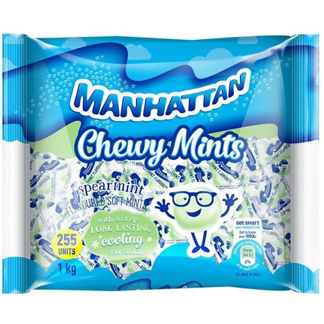 Cfs Home Manhattan Chewy Mints Spearmint Sweets Pack 1kg