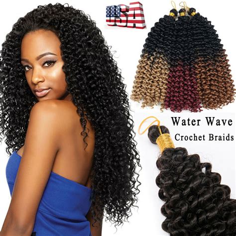 Bundle hair, human hair wigs, lace front wig, bundle hair deals, born in new york. 100% Natural Water Wave Crochet Braids Long Deep Curly ...