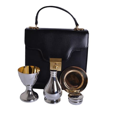 4 Pce Silver Plated Communion Set Inc Bag Grace Church Supplies