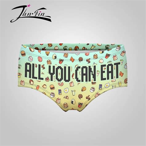 All You Can Eat 3d Print Sexy Panties Women Boxer Underwear Briefs Calcinha De Renda In Briefs