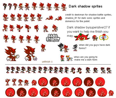 Super Shadow Sprite Sheet
