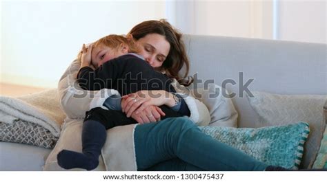 Mom Holding Her Toddler Son Her Stock Photo 1300475437 Shutterstock
