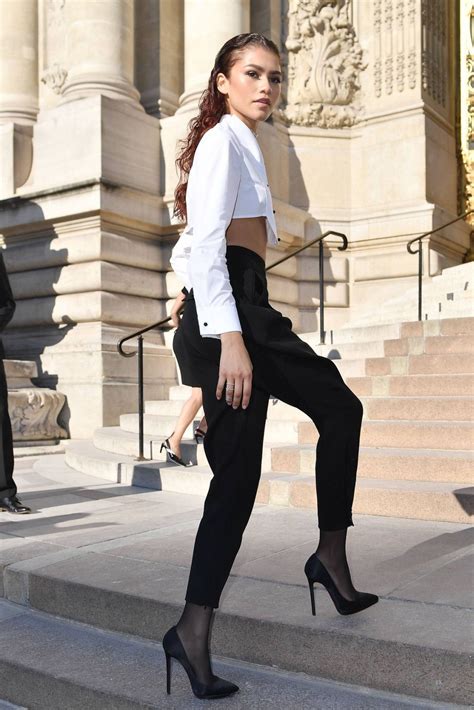 Zendaya At Giorgio Armani Prive Haute Couture Show At Paris Fashion
