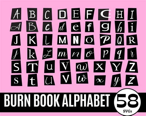 58 Burn Book Svg Burn Book Font Svg Burn Book Font For Etsy In 2023