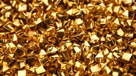 Gold Nuggets Rotating Background Stock Video Motion Array