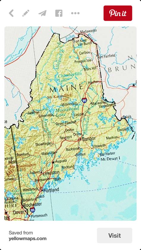 Maine Map Maine Travel Travel Usa Travel Bucket New Hampshire
