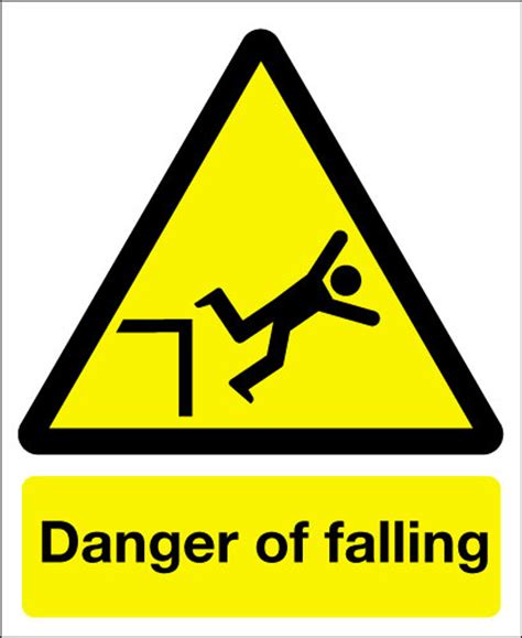 Danger Of Falling Sign Signs 2 Safety