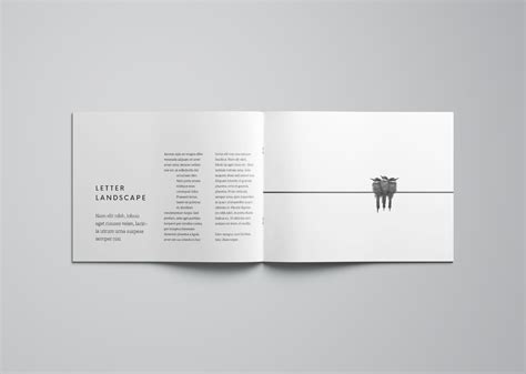 letter landscape brochure mockup