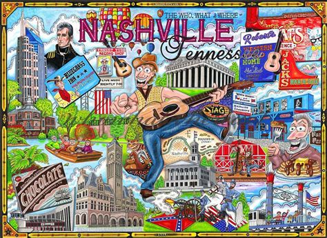 Nashville Tennessee Postcards Pack Of 15 Signed By The Artist Etsy