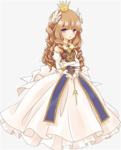 Princess Cute Anime Girl With Flower Crown