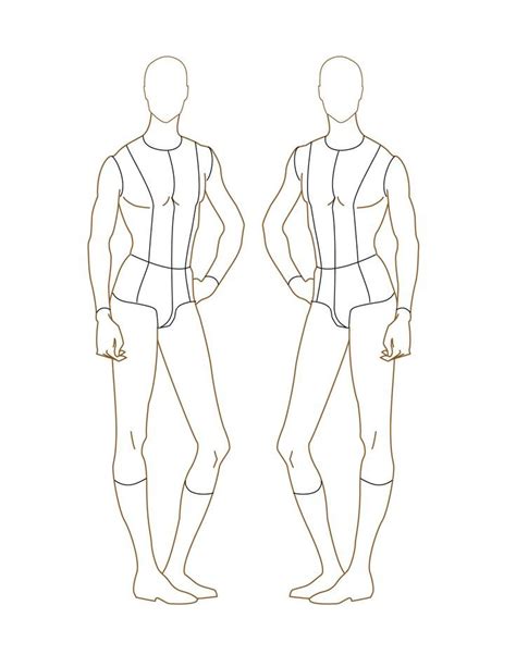 Human Figure Template Printable Fashion Design Template Figures