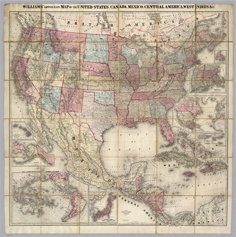 Map Of The United States Canada Mexico Central America West Indies